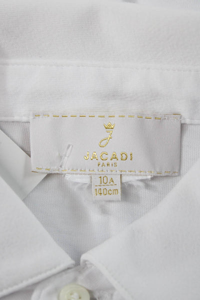 Jacadi Boys Collar Long Sleeve Dress Shirt White Size 10