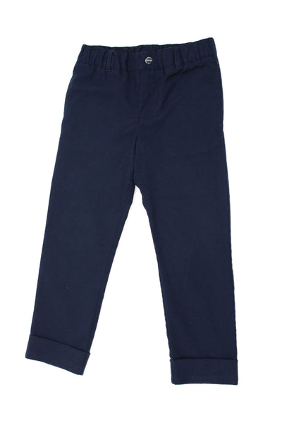 Jacadi Boys Elastic Waist Straight Leg Pants Navy Size 10