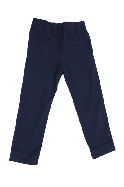 Jacadi Boys Elastic Waist Straight Leg Pants Navy Size 10
