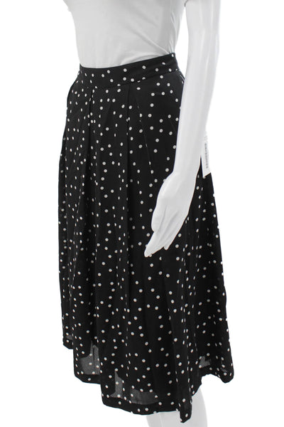Tahari Women Pleated Polka Dot Knee Length Polyester Skirt Size 8