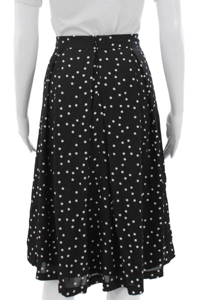 Tahari Women Pleated Polka Dot Knee Length Polyester Skirt Size 8