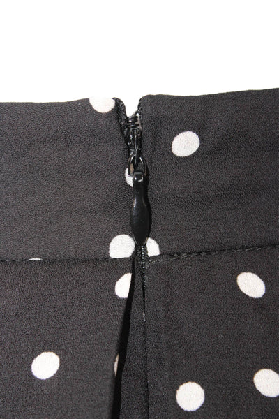 Tahari Women Pleated Polka Dot Knee Length Polyester Skirt Size 8