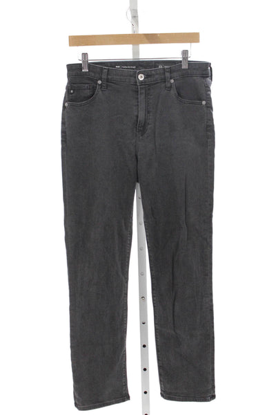 AG Womens Straight Gray Jeans Cotton Blend Mid Rise Size 29
