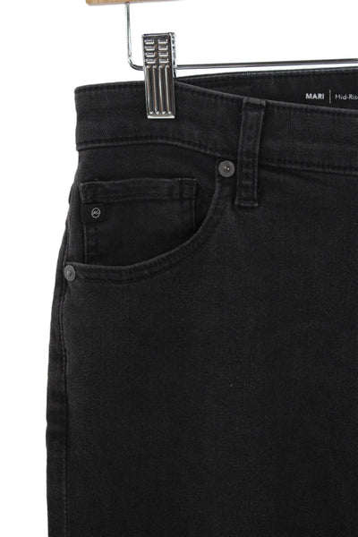 AG Womens Straight Gray Jeans Cotton Blend Mid Rise Size 29