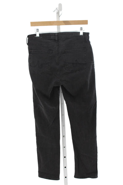 AG Womens Straight Gray Jeans Cotton Blend Mid Rise Size 29