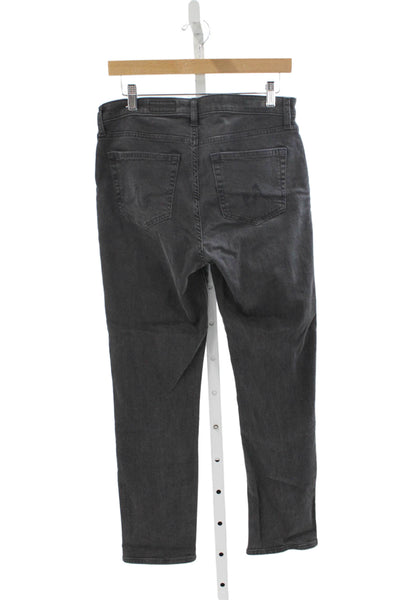 AG Womens Straight Gray Jeans Cotton Blend Mid Rise Size 29