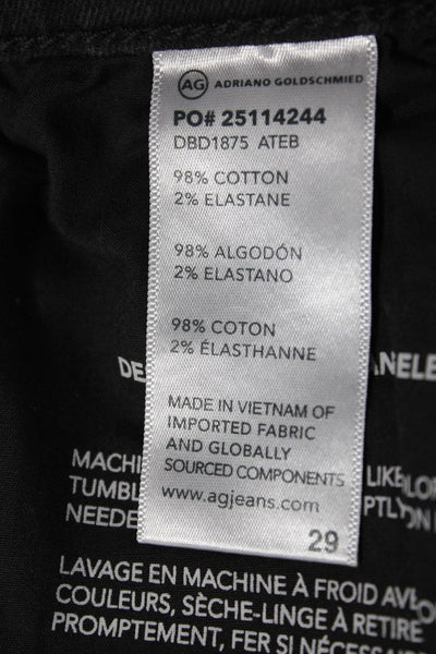 AG Womens Straight Gray Jeans Cotton Blend Mid Rise Size 29