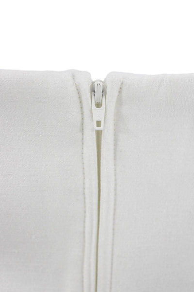 C/MEO Collective Womens Cropped Off the Shoulder White Blouse Polyester Size M