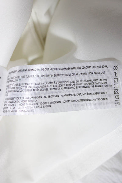 C/MEO Collective Womens Cropped Off the Shoulder White Blouse Polyester Size M