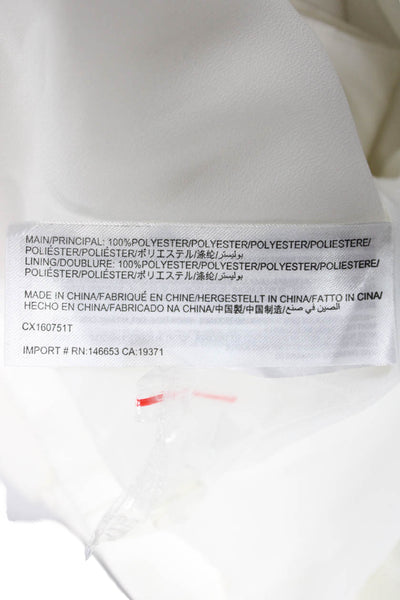 C/MEO Collective Womens Cropped Off the Shoulder White Blouse Polyester Size M