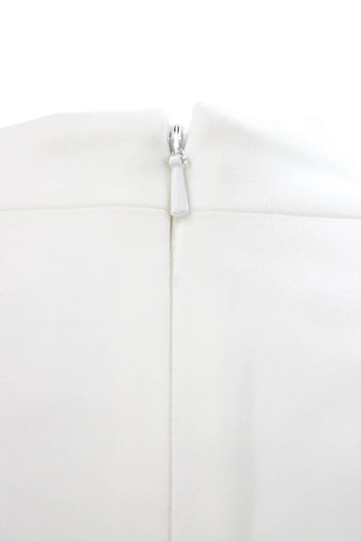 Cushnie Et Ochs Women White High Neck Sleeveless Basic Tank Viscose Size 8