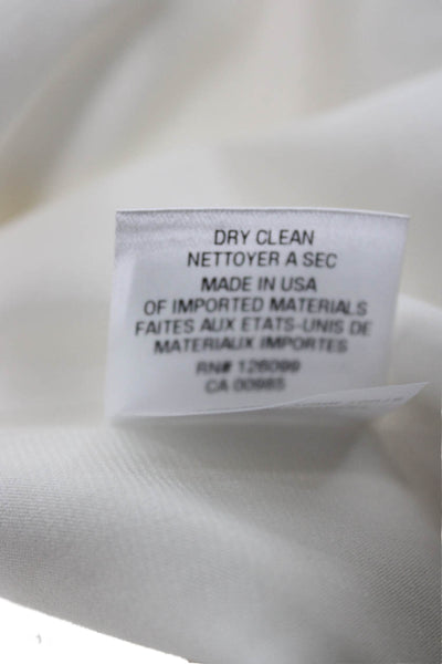 Cushnie Et Ochs Women White High Neck Sleeveless Basic Tank Viscose Size 8