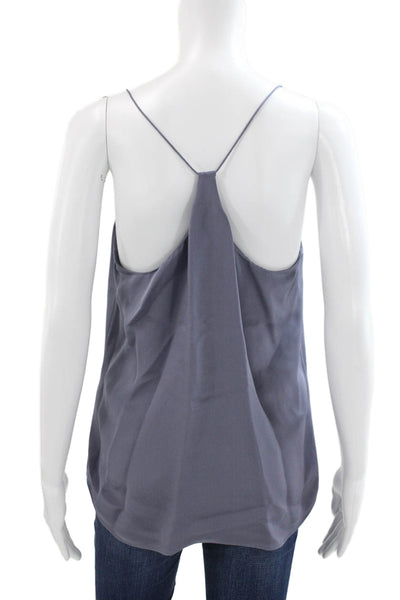 J Crew Women Silk V-Neck Camisole Sleeveless Gray Solid Size 8