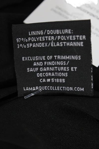 LaMarque Womens Biker Leather Jacket Black Zip Size L