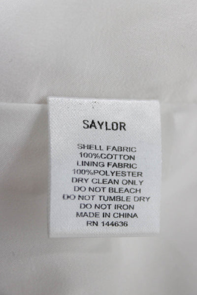 Saylor Women Romper White V-Neck Bohemian Drawstring Sleeveless Size S