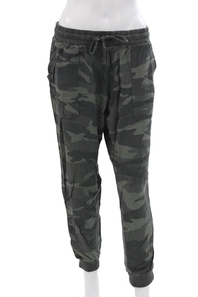 Splendid Unisex Adults Camo Rayon Drawstring Jogger Pants Green Size M