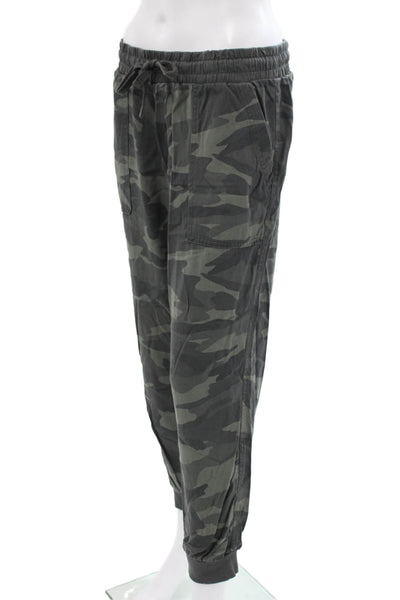 Splendid Unisex Adults Camo Rayon Drawstring Jogger Pants Green Size M