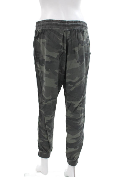 Splendid Unisex Adults Camo Rayon Drawstring Jogger Pants Green Size M