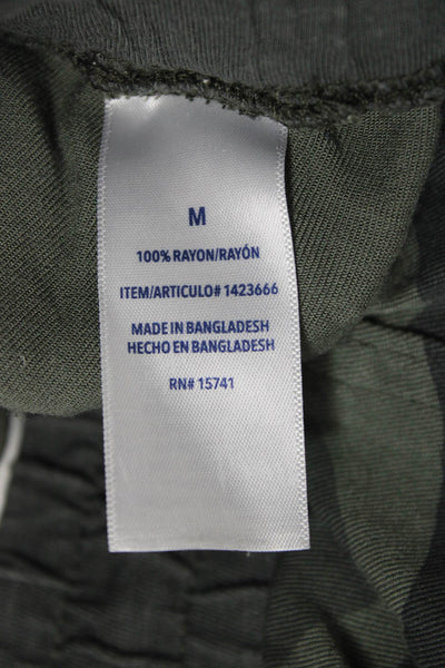 Splendid Unisex Adults Camo Rayon Drawstring Jogger Pants Green Size M