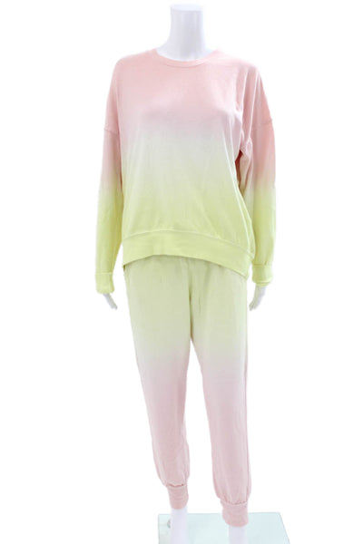 Sunday Unisex Adults Pullover Ombre Multicolor Crew Neck Drawstring Size 2