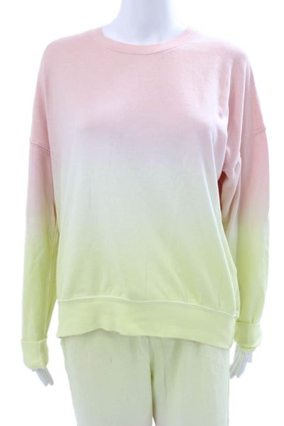Sunday Unisex Adults Pullover Ombre Multicolor Crew Neck Drawstring Size 2