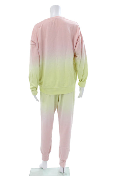 Sunday Unisex Adults Pullover Ombre Multicolor Crew Neck Drawstring Size 2
