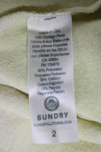 Sunday Unisex Adults Pullover Ombre Multicolor Crew Neck Drawstring Size 2