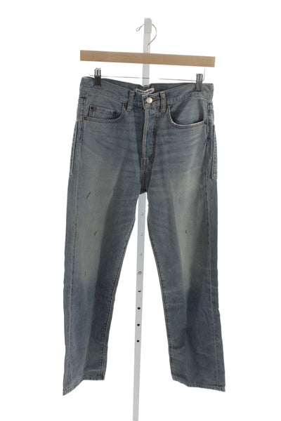 Elizabeth & James Women Straight High Rise Blue Jeans Cotton Blend Size 24