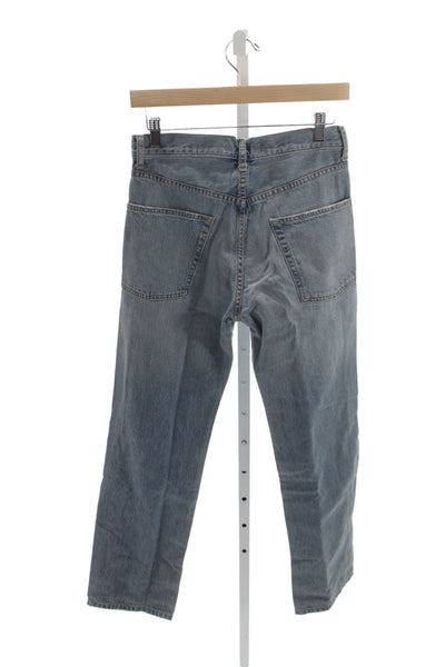 Elizabeth & James Women Straight High Rise Blue Jeans Cotton Blend Size 24