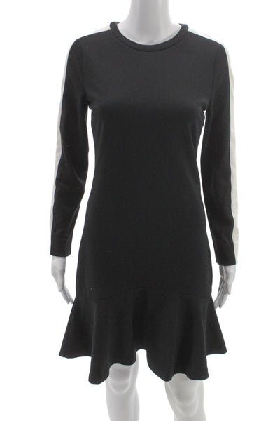 Michael Michael Kors Women Fit & Flare Black Long Sleeve Dress Size 2