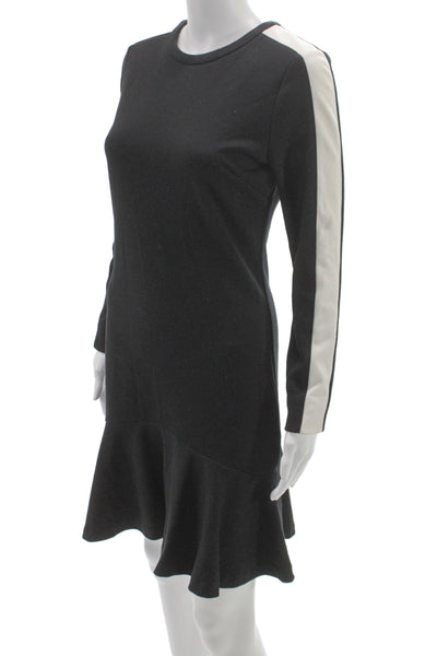 Michael Michael Kors Women Fit & Flare Black Long Sleeve Dress Size 2
