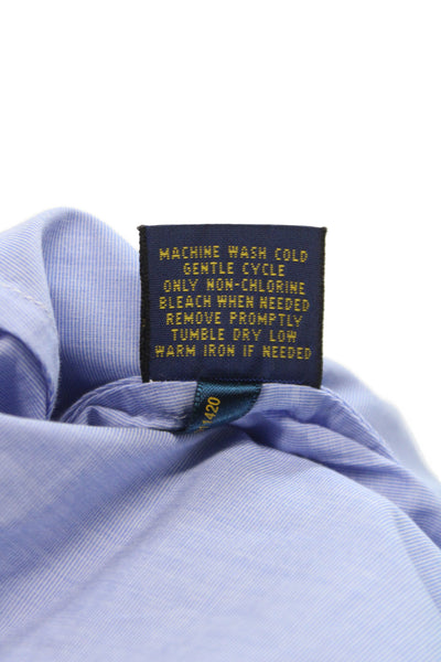 Polo Ralph Lauren Womens Shirt Dress Blue Cotton Blend Midi Size 2