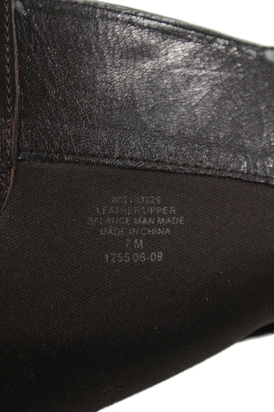 Ralph Lauren Women's Side Zip Leather Knee High Boots Brown Size 7