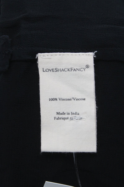 Love Shack Fancy Women Fit & Flare Dress Black Sweetheart Knee Length Size 6