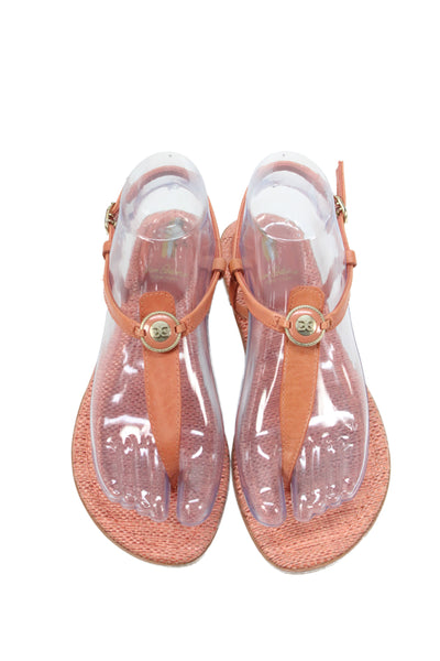 Sam Edelman Womens Leather Gigi Signet Sandals Pink Size 6.5 Medium