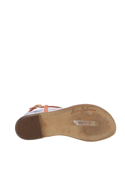 Sam Edelman Womens Leather Gigi Signet Sandals Pink Size 6.5 Medium