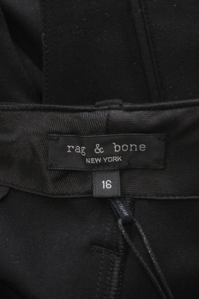 Rag & Bone Womens Black Dress Pants Viscose Business Size 16