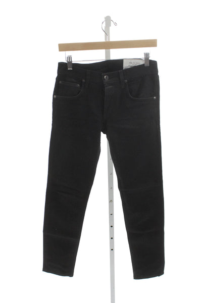 Rag & Bone Mens Black Skinny Jeans High Rise 27 Inseam Size 29
