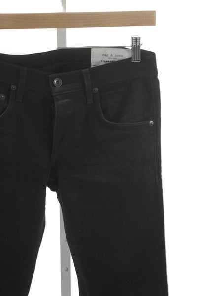 Rag & Bone Mens Black Skinny Jeans High Rise 27 Inseam Size 29