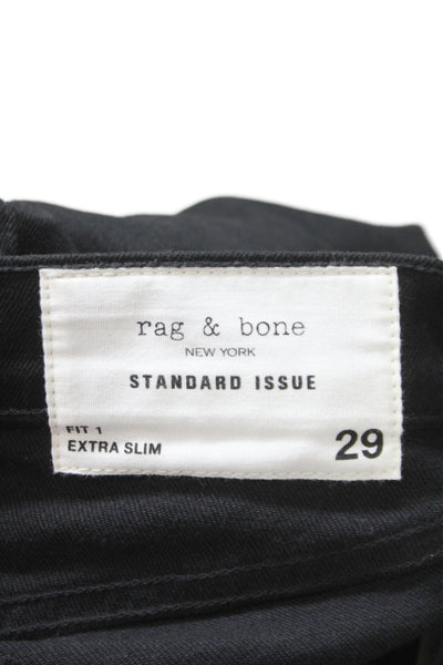 Rag & Bone Mens Black Skinny Jeans High Rise 27 Inseam Size 29