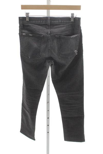 J Brand Unisex Adults Skinny Jeans Black Distressed Size 29
