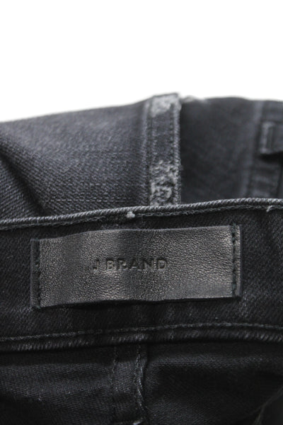 J Brand Unisex Adults Skinny Jeans Black Distressed Size 29