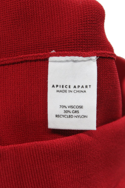 Apiece Apart Womens Cropped Red Pants Size L