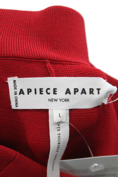 Apiece Apart Womens Cropped Red Pants Size L