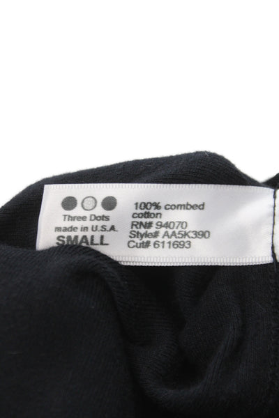 Three Dots Women Shift Dress Gray Turtleneck Long Sleeve Knee Length Size S