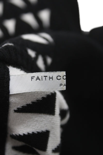 Faith Connexion Womens Black Bodycon Dress Long Sleeve Mid Calf Size S