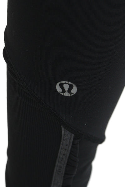 Lululemon Women Ankle Leggings Gray Polyester Blend Athletic Size 2