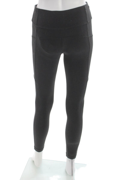 Lululemon Womens Ankle Leggings Black Synthetic Pull On Size 2