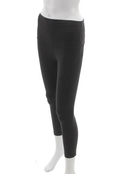 Lululemon Women Black Capri Leggings Polyester Blend Athletic Size 2
