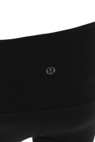 Lululemon Women Black Capri Leggings Polyester Blend Athletic Size 2